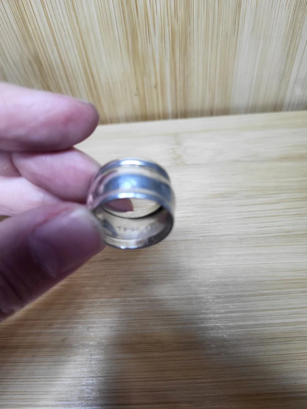 Vintage Solid 925 Sterling Silver Women's Wide Band Ring Sz9